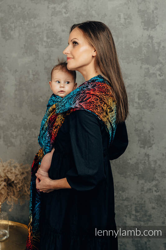 Baby Wrap, Jacquard Weave (100% cotton) - WILD SOUL - DAEDALUS  - size XL #babywearing