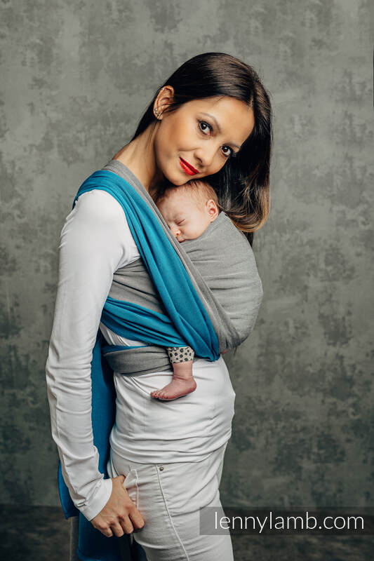 Moja pierwsza chusta do noszenia dzieci - SODALIT, tkana splotem skośno-krzyżowym (100% bawełna)- rozmiar XS (drugi gatunek) #babywearing