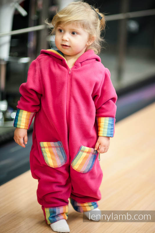 Fleece Romper - size 62 - pink with Luna #babywearing