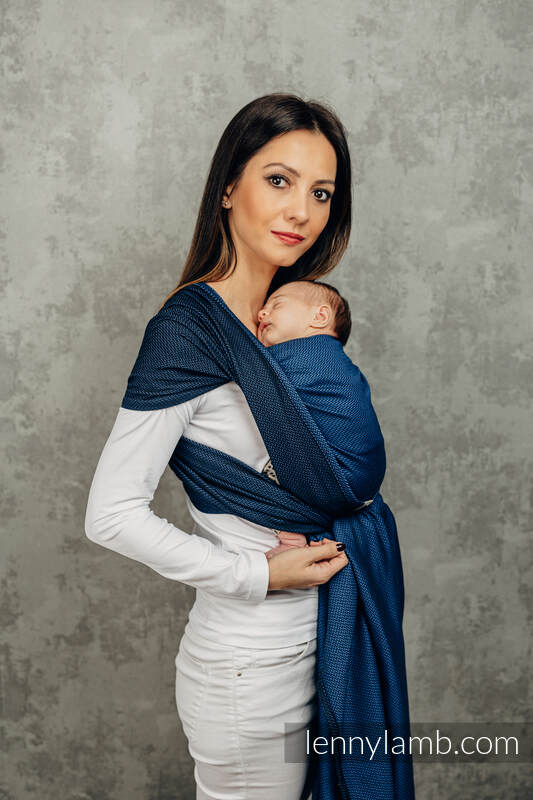 Baby Sling - COBALT, Herringbone Weave, 100% cotton, size XL #babywearing