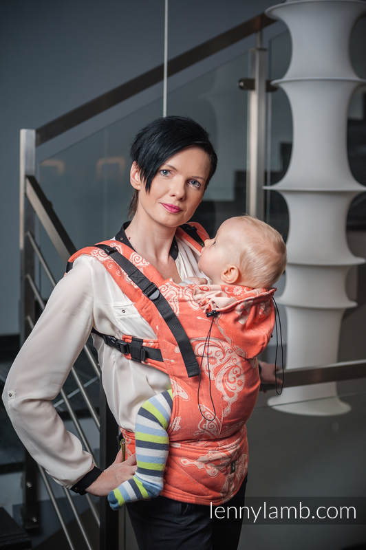Ergonomic Carrier, Baby Size, jacquard weave 100% cotton - AMBER BUTTERFLY #babywearing