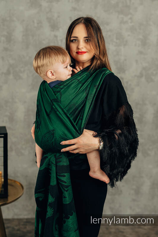 Żakardowa chusta do noszenia dzieci, bawełna - DRAGON - INSIDE THE MOUNTAIN - rozmiar XS #babywearing
