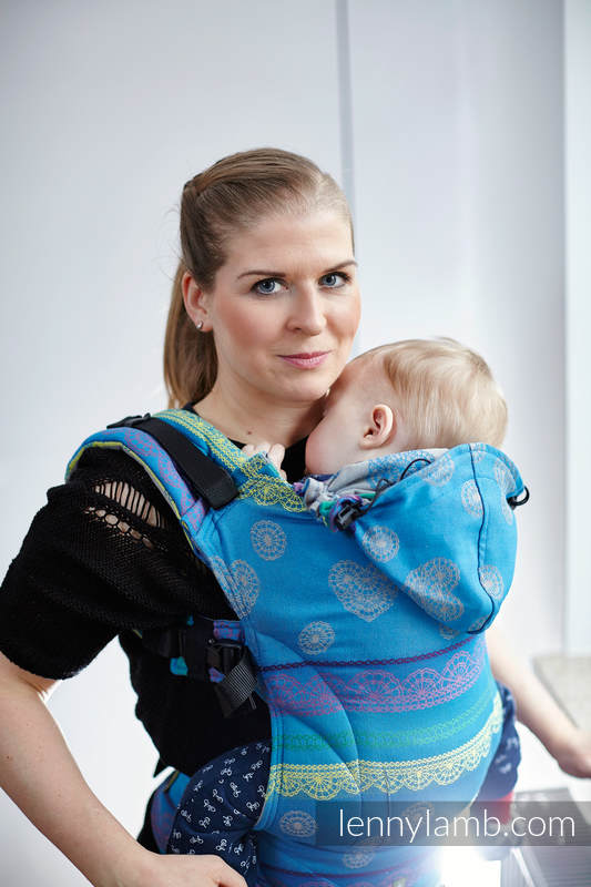 Ergonomic Carrier, Baby Size, jacquard weave 100% cotton - HEAVENLY LACE #babywearing