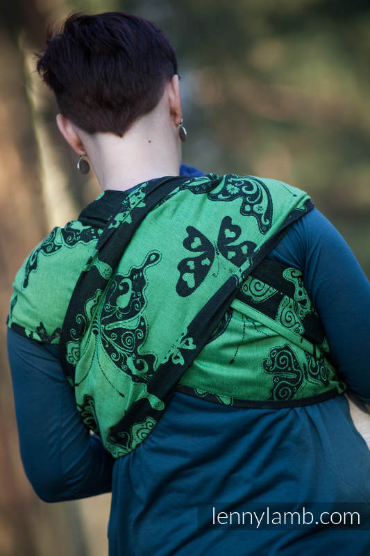 Baby Wrap, Jacquard Weave (100% cotton) - Spring Butterfly - size L #babywearing