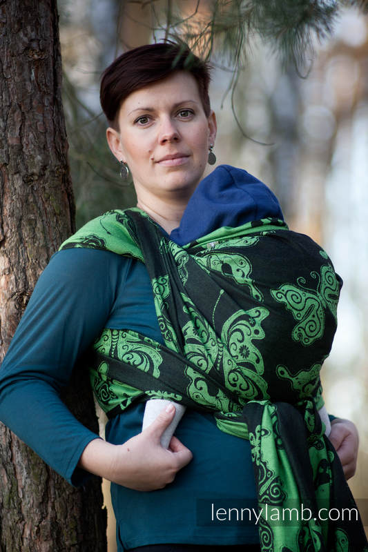 Baby Wrap, Jacquard Weave (100% cotton) - Spring Butterfly - size L #babywearing