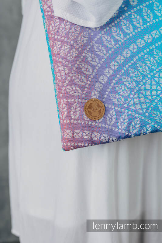 Einkaufstasche, hergestellt aus gewebtem Stoff (100% Baumwolle) - PEACOCK’S TAIL - BUBBLE  #babywearing