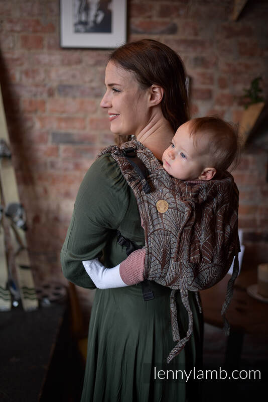 Onbuhimo de Lenny, taille standard, jacquard (61% Coton, 39% Soie tussah) - DECO - RETRO STATE OF MIND #babywearing