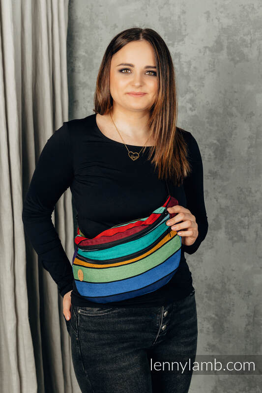 Waist Bag made of woven fabric, size large (100% cotton) - CAROUSEL OF COLORS #babywearing