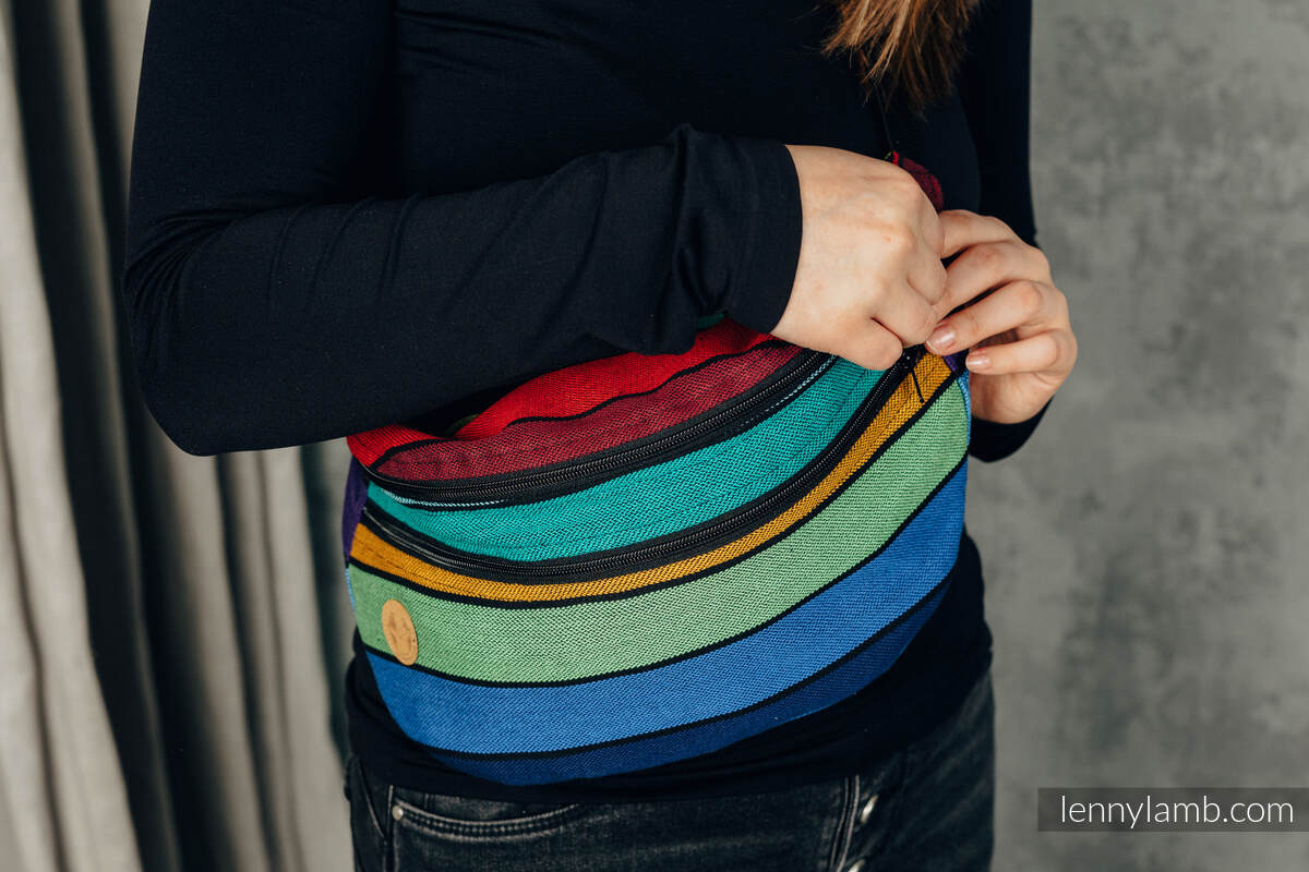 Marsupio portaoggetti Waist Bag in tessuto di fascia, misura large (100% cotone) - CAROUSEL OF COLORS #babywearing