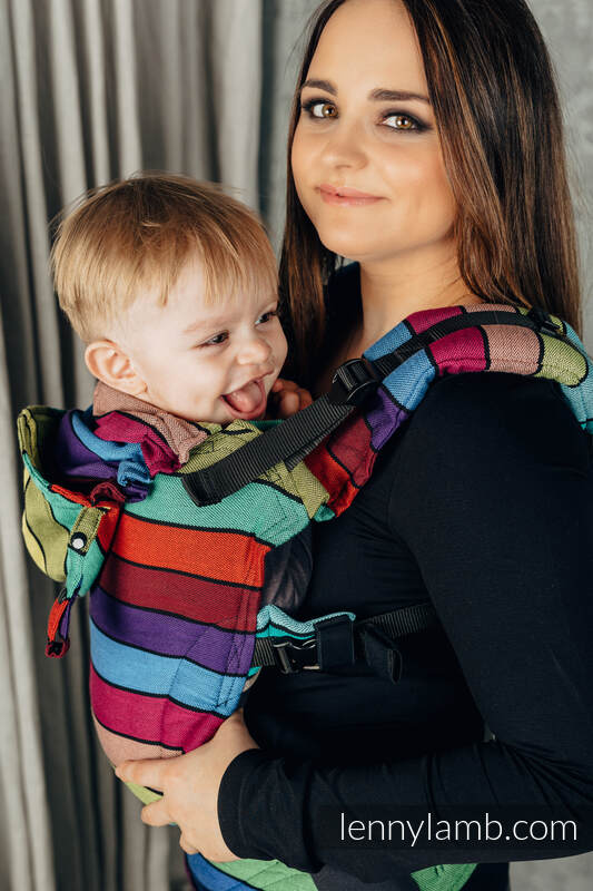 LennyGo Ergonomic Carrier, Toddler Size, broken-twill weave 100% cotton - CAROUSEL OF COLORS #babywearing