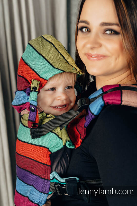 LennyGo Ergonomische Tragehilfe, Größe Baby, Kreuzköper-Bindung, 100% Baumwolle - CAROUSEL OF COLORS #babywearing