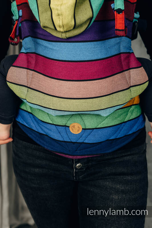 Nosidełko Ergonomiczne LennyGo z tkaniny skośnokrzyżowej 100% bawełna , rozmiar Toddler - KARUZELA BARW #babywearing