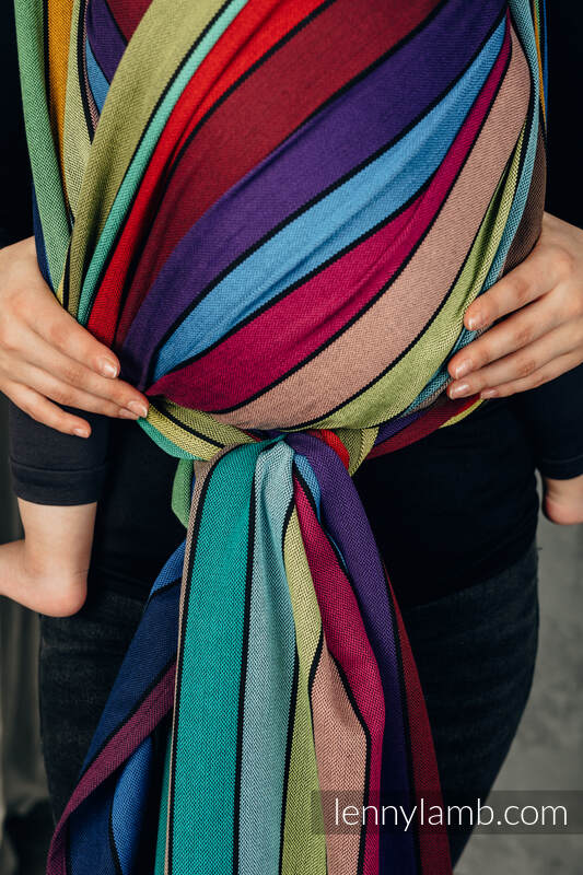Baby Sling, Broken Twill Weave, (100% cotton) - CAROUSEL OF COLORS - size XS #babywearing