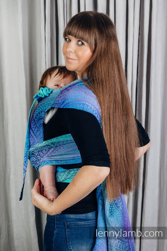 WRAP-TAI carrier Toddler with hood/ jacquard twill / 100% cotton / PEACOCK’S TAIL - FANTASY #babywearing