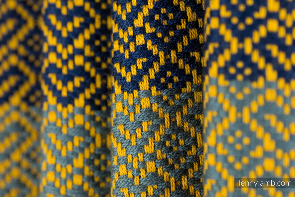 Ringsling, Jacquard Weave (100% cotton), with gathered shoulder - LITTLELOVE - GOLDEN DUO - standard 1.8m #babywearing