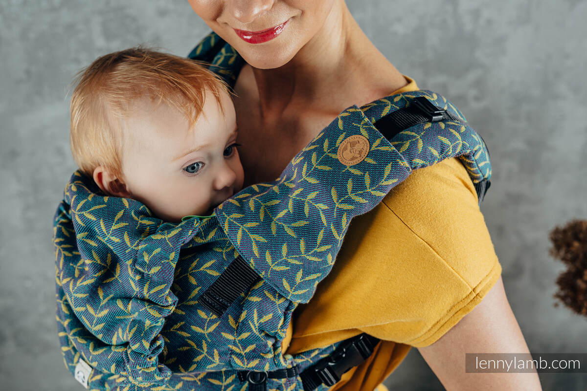 Ensemble protège bretelles et sangles pour capuche (60% coton, 40% polyester) - ENCHANTED NOOK - IN BLOOM  #babywearing