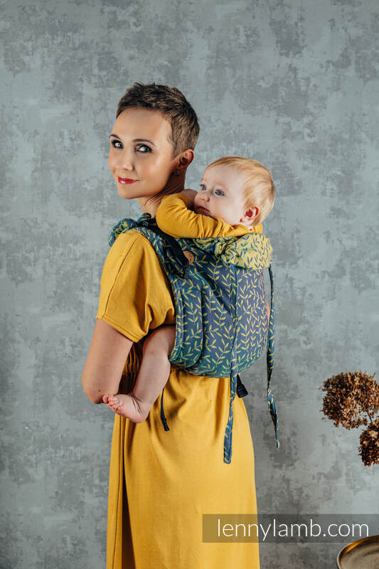 Lenny Buckle Onbuhimo baby carrier, toddler size, jacquard weave (100% cotton) - ENCHANTED NOOK - IN BLOOM #babywearing