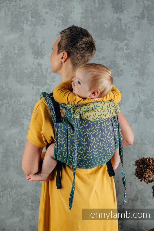 Lenny Buckle Onbuhimo baby carrier, toddler size, jacquard weave (100% cotton) - ENCHANTED NOOK - IN BLOOM #babywearing