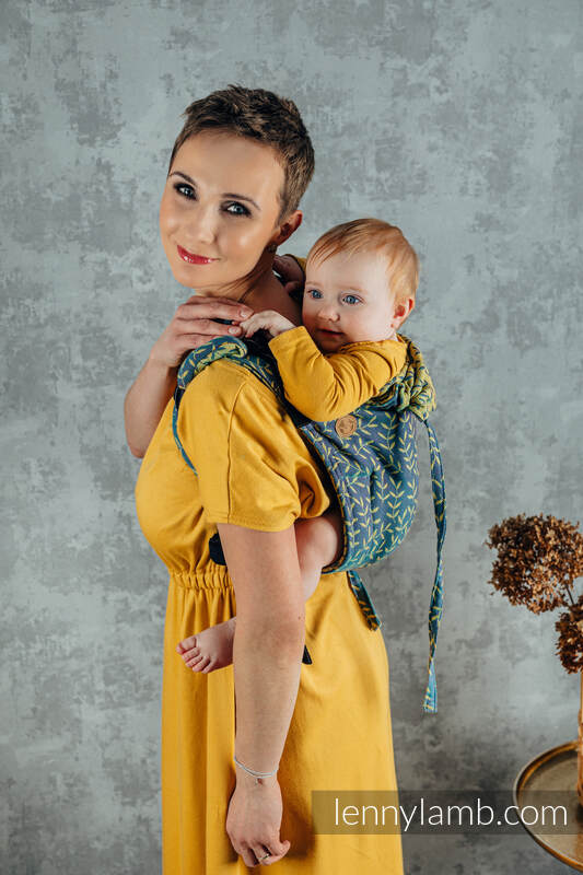 Nosidło Klamrowe ONBUHIMO z tkaniny żakardowej (100% bawełna), rozmiar Toddler - ZACZAROWANY ZAKĄTEK - IN BLOOM #babywearing