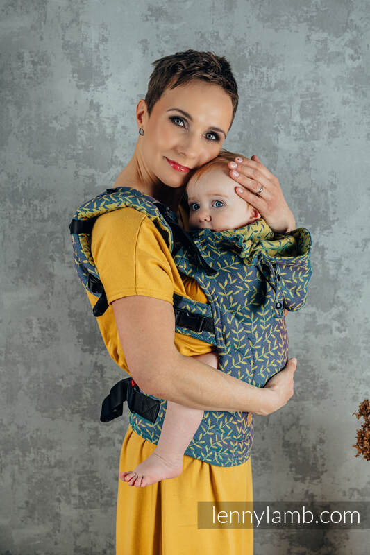 LennyGo Ergonomic Carrier, Toddler Size, jacquard weave 100% cotton - ENCHANTED NOOK - IN BLOOM #babywearing