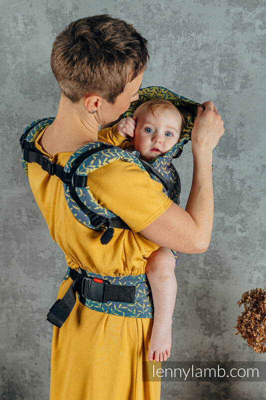LennyGo Ergonomic Carrier, Toddler Size, jacquard weave 100% cotton - ENCHANTED NOOK - IN BLOOM #babywearing