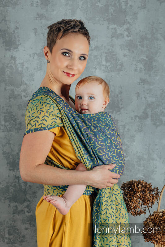 Baby Wrap, Jacquard Weave (100% cotton) - ENCHANTED NOOK - IN BLOOM - size S #babywearing