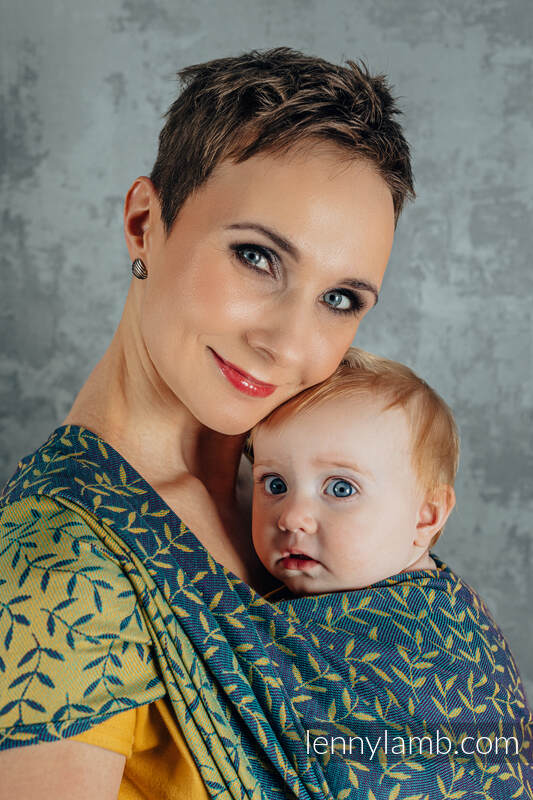 Baby Wrap, Jacquard Weave (100% cotton) - ENCHANTED NOOK - IN BLOOM - size L #babywearing