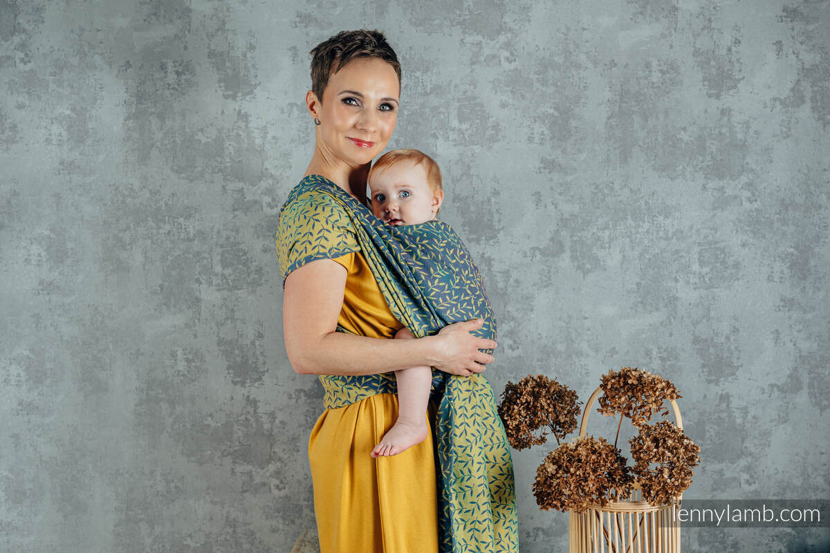 Écharpe, jacquard (100% coton) - ENCHANTED NOOK - IN BLOOM  - taille L #babywearing