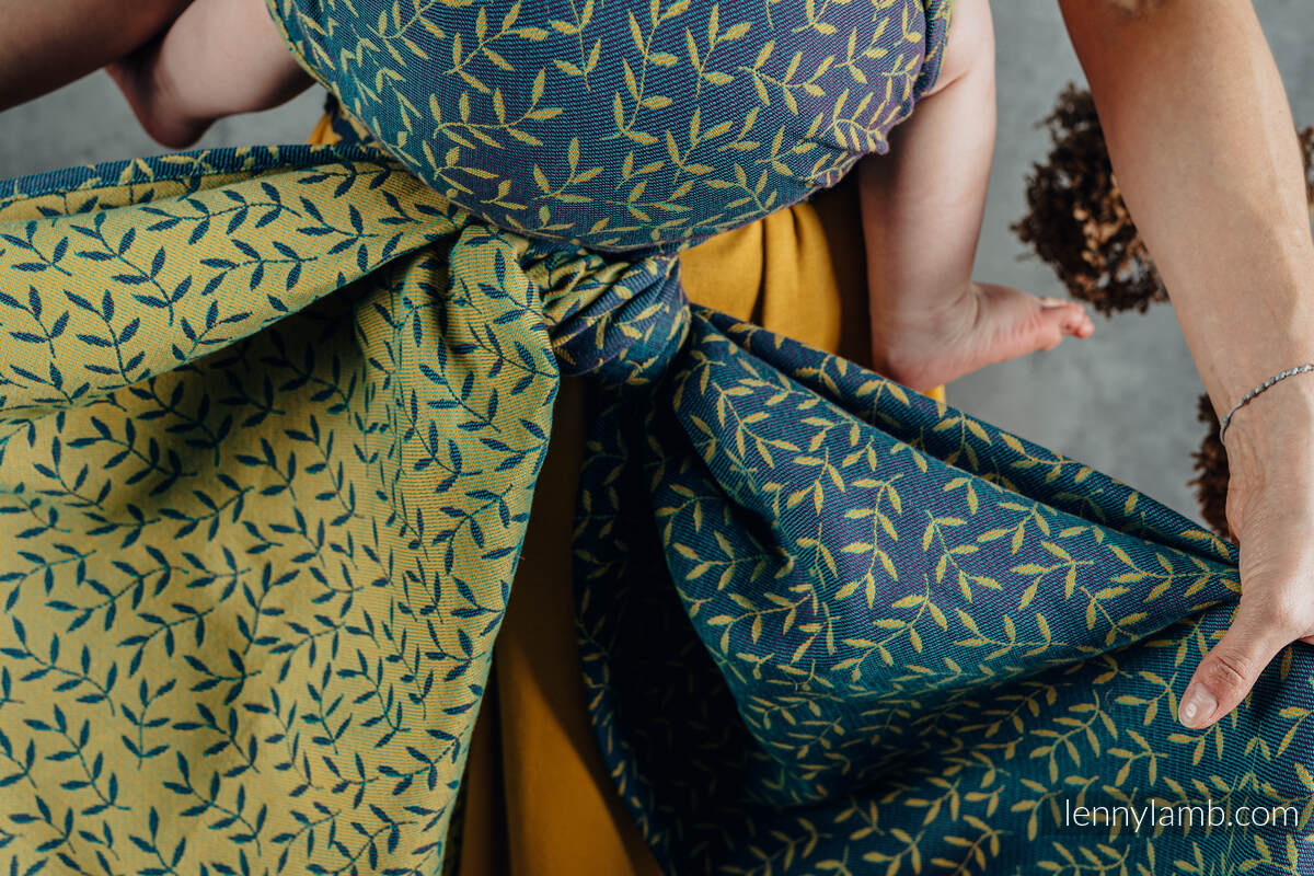 Baby Wrap, Jacquard Weave (100% cotton) - ENCHANTED NOOK - IN BLOOM - size S #babywearing