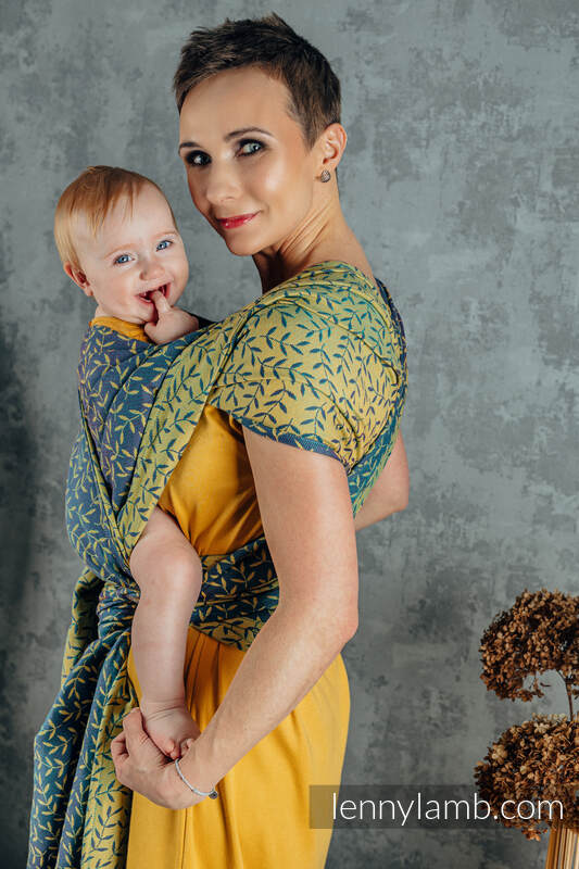 Écharpe, jacquard (100% coton) - ENCHANTED NOOK - IN BLOOM  - taille XS #babywearing