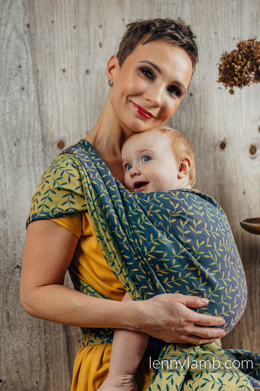 Baby Wrap, Jacquard Weave (100% cotton) - ENCHANTED NOOK - IN BLOOM - size L #babywearing