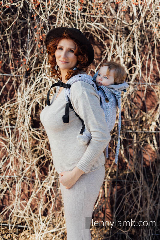 Lenny Buckle Onbuhimo baby carrier, standard size, jacquard weave (64% cotton 36% silk) - LITTLELOVE - DESTINY #babywearing