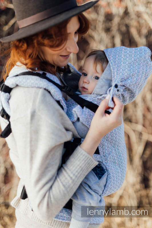 LennyGo Ergonomic Carrier, Baby Size, jacquard weave 64% cotton 36% silk - LITTLELOVE - DESTINY #babywearing