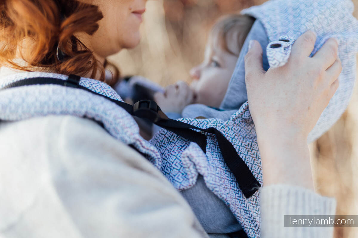 Mochila ergonómica LennyGo, talla bebé, jacquard (64% algodón, 36% seda) - LITTLELOVE - DESTINY #babywearing