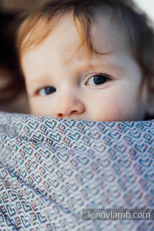 Baby Wrap, Jacquard Weave (64% cotton 36% silk) - LITTLELOVE - DESTINY - size XS #babywearing