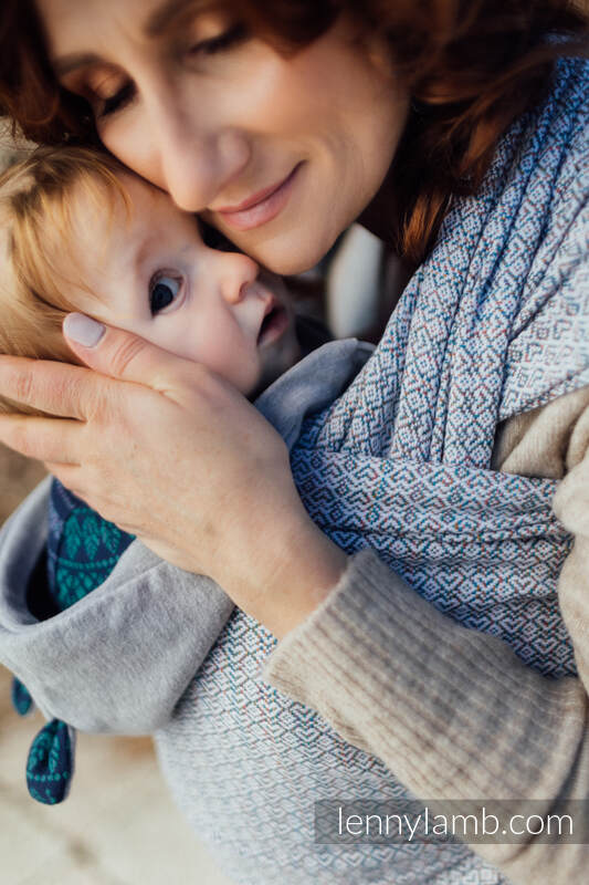 Baby Wrap, Jacquard Weave (64% cotton 36% silk) - LITTLELOVE - DESTINY - size L #babywearing