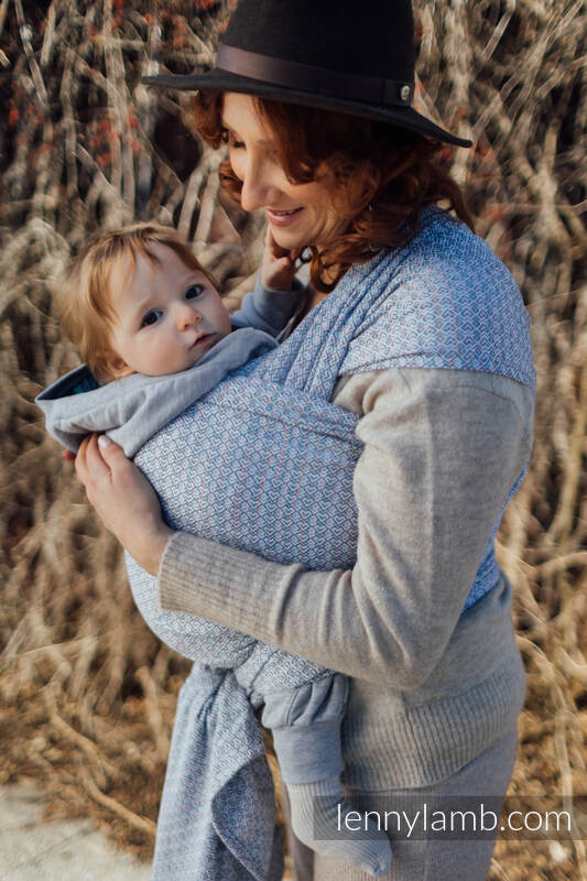 Baby Wrap, Jacquard Weave (64% cotton 36% silk) - LITTLELOVE - DESTINY - size L #babywearing
