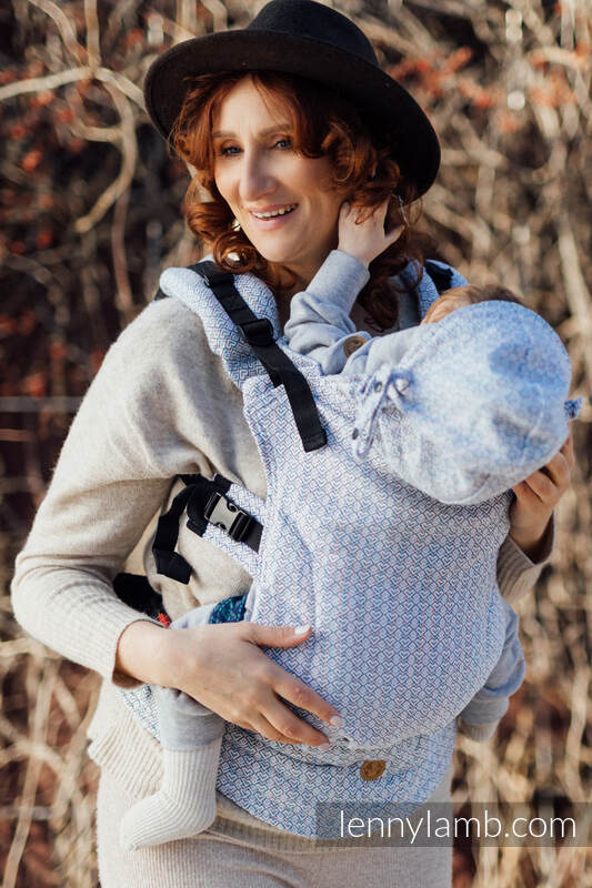 Mochila ergonómica LennyGo, talla bebé, jacquard (64% algodón, 36% seda) - LITTLELOVE - DESTINY #babywearing