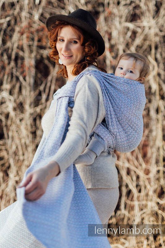 Żakardowa chusta do noszenia dzieci, 64% Bawełna 36% Jedwab - LITTLELOVE - DESTINY - rozmiar XS #babywearing