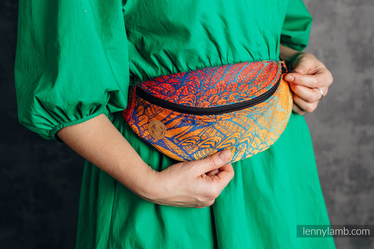 Waist Bag made of woven fabric, (100% cotton) - RAINBOW WILD SOUL  #babywearing