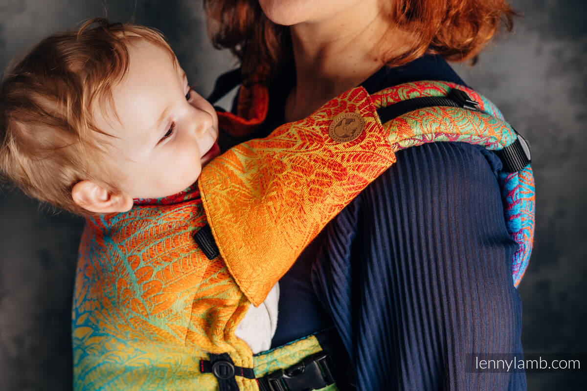 Ensemble protège bretelles et sangles pour capuche (60% coton, 40% polyester) - RAINBOW WILD SOUL #babywearing