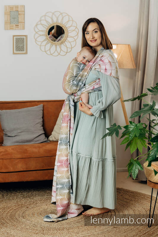 Żakardowa chusta do noszenia dzieci, bawełna - DECO - VINEYARD - rozmiar XS #babywearing