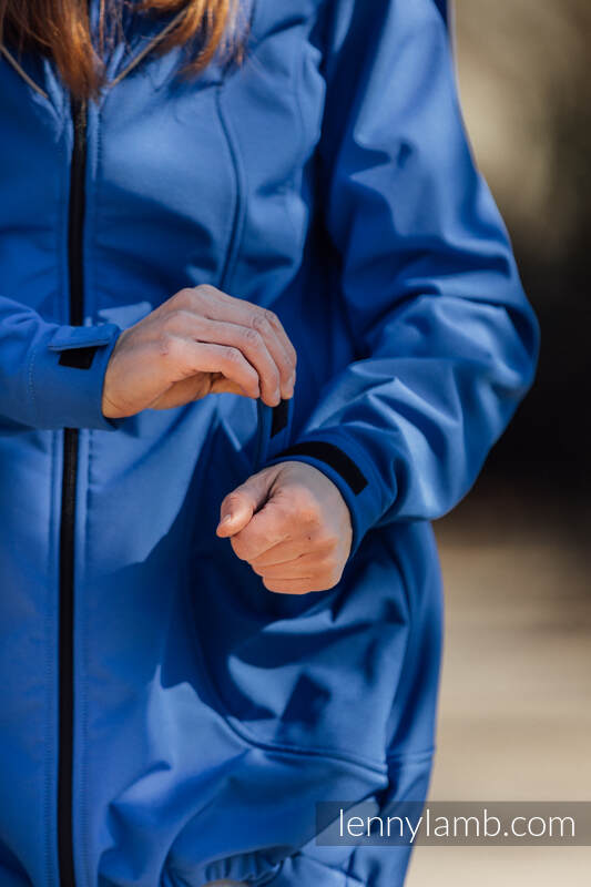 Manteau de portage - Softshell - Bleu - taille S #babywearing