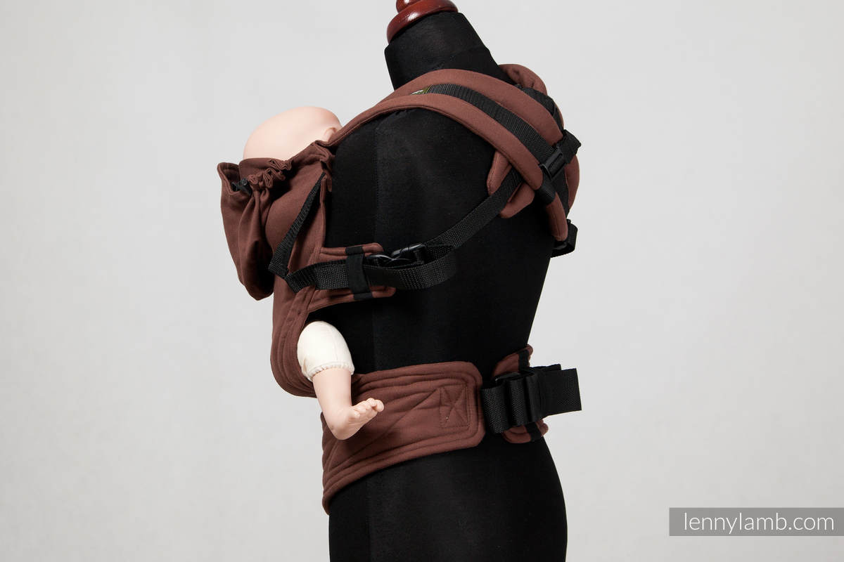 Ergonomic Carrier, Baby Size, broken-twill weave 100% cotton - CHESTNUT - Second Generation #babywearing