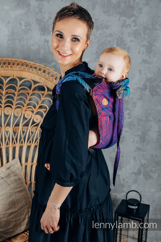 Nosidło Klamrowe ONBUHIMO z tkaniny żakardowej (100% bawełna), rozmiar Standard - ROSZPUNKA - NOWA ERA #babywearing
