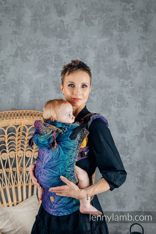 LennyGo Ergonomic Carrier, Toddler Size, jacquard weave 100% cotton - RAPUNZEL - NEW ERA  #babywearing