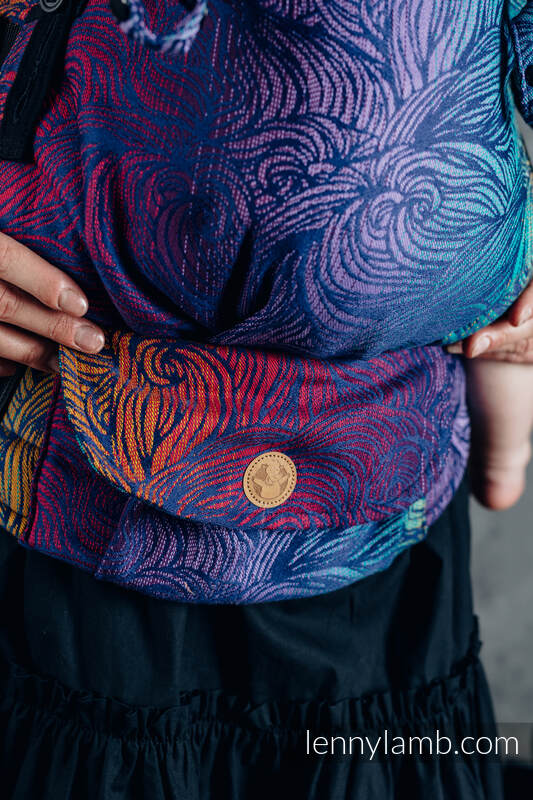 Nosidełko LennyUpGrade z tkaniny żakardowej 100% bawełna , rozmiar standard - ROSZPUNKA - NOWA ERA #babywearing