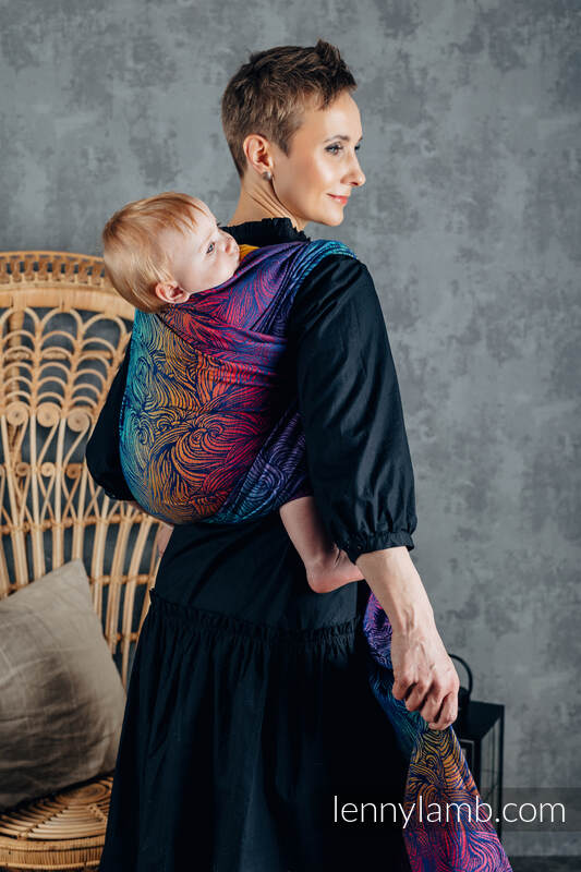 Żakardowa chusta do noszenia dzieci, bawełna - ROSZPUNKA - NOWA ERA - rozmiar XS #babywearing