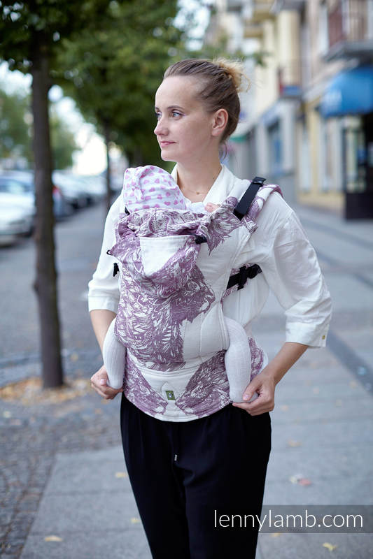 Ergonomic Carrier, Baby Size, jacquard weave 100% cotton - ROYAL LION #babywearing