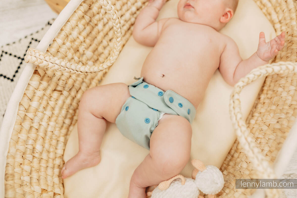 Couvre-couche en laine - Fresh Mint - MOS #babywearing
